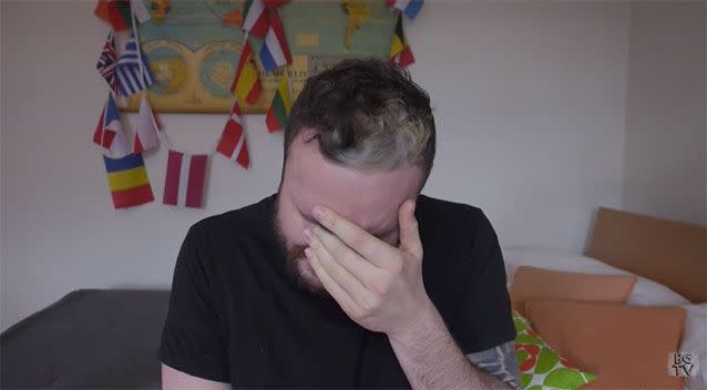 Mr Guy opened up about the gut-wrenching experience in an emotional YouTube video this week, revealing how he mentally prepared for his death. Picture: YouTube