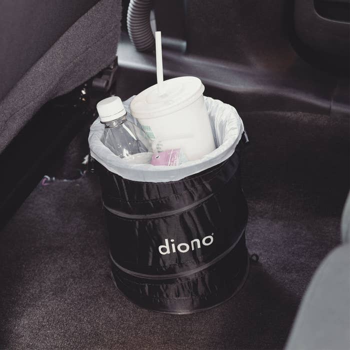 Car trash can hold garbage