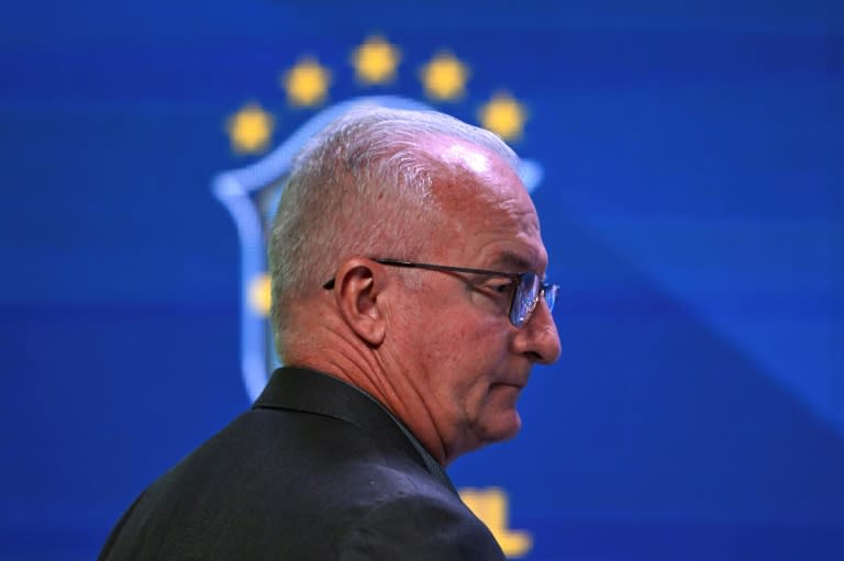 El entrenador de Brasil, Dorival Junior advierte que el duelo ante Ecuador por clasificatorias sudamericanas no será fácil para la Canarinha. En la foto, el DT en Rio de Janeiro el 23 de agosto de 2024. (Mauro PIMENTEL)