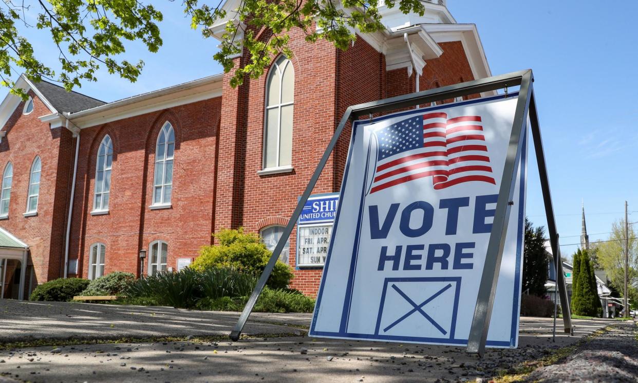 <span>A polling place in Danville, Pennsylvania.</span><span>Photograph: Paul Weaver/Sopa Images/Rex/Shutterstock</span>