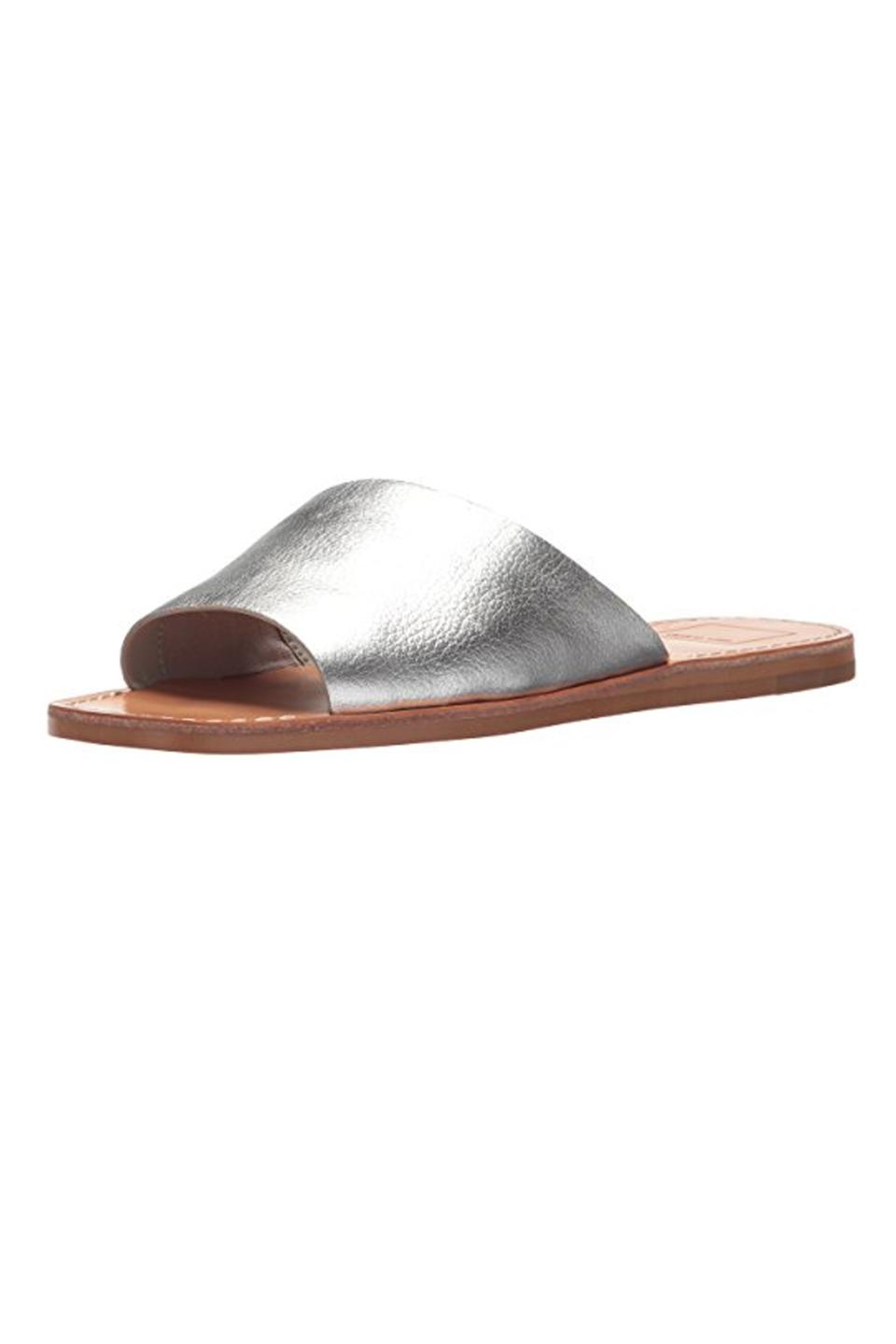 CATO Slide Sandal, Silver Leather