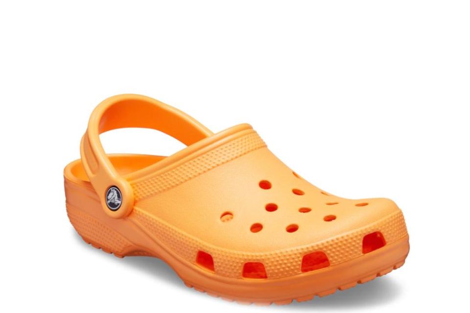 crocs, orange, clogs