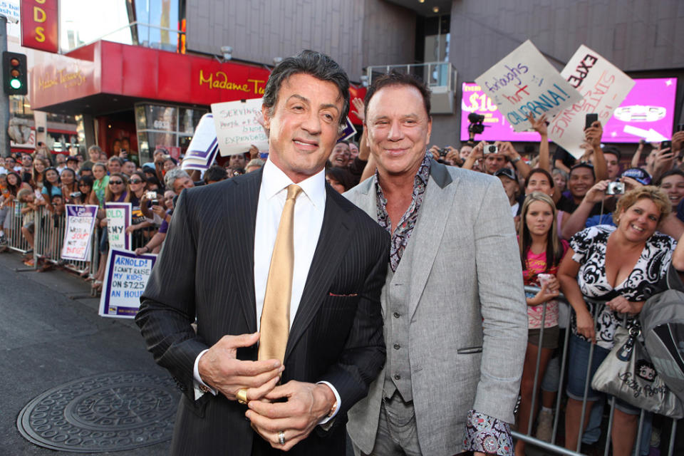 The Expendables LA Premiere 2010 Sylvester Stallone Mickey Rourke