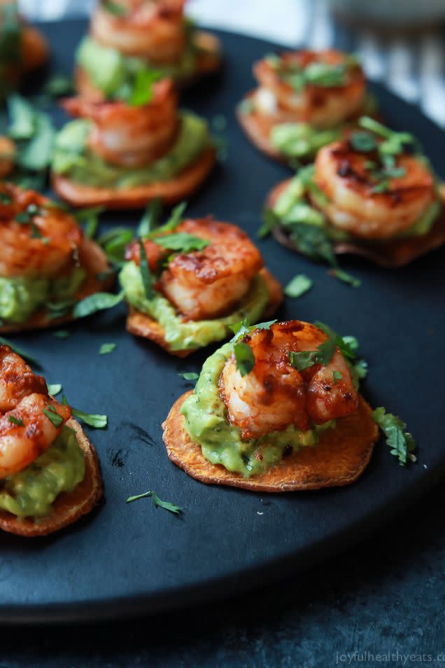 Cajun Shrimp Guacamole Bites