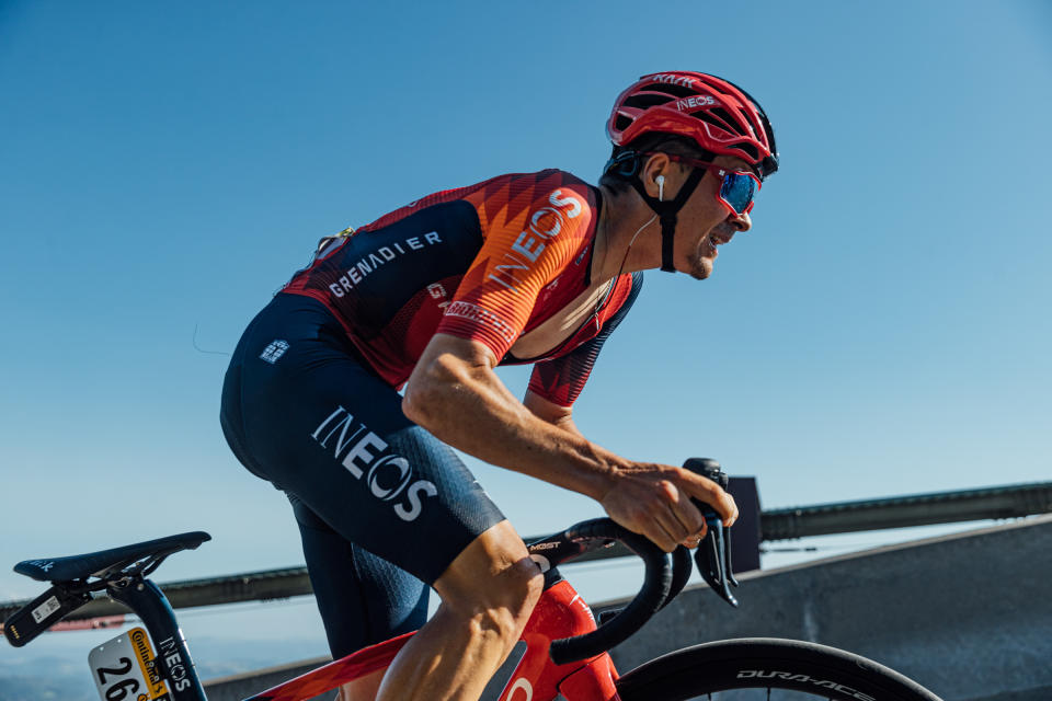 Riders ascending the final kilometres of the Puy de Dôme on stage 9 of the 2023 Tour de France