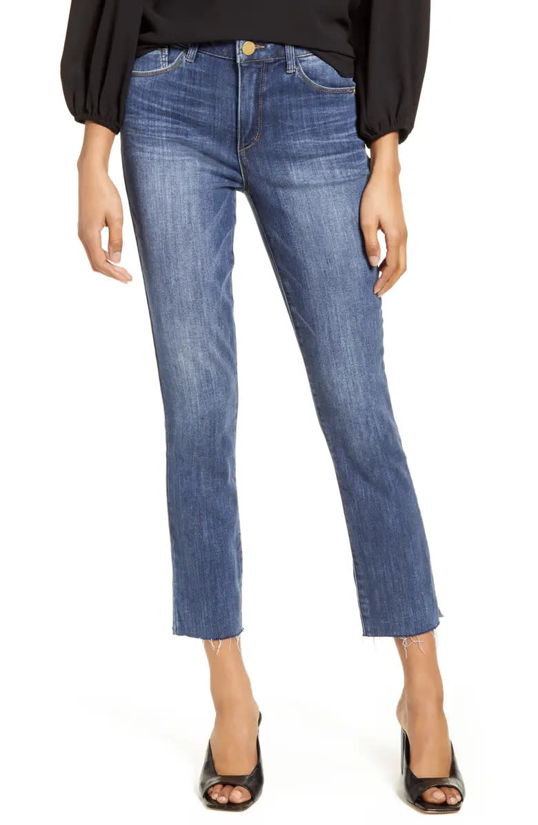 Wit & Wisdom 'Ab'Solution High Waist Raw Hem Skinny Crop Jeans. Image via Amazon.