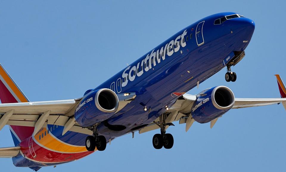 <span>A Southwest Airlines plane in 2023.</span><span>Photograph: ZUMA Press, Inc./Alamy</span>