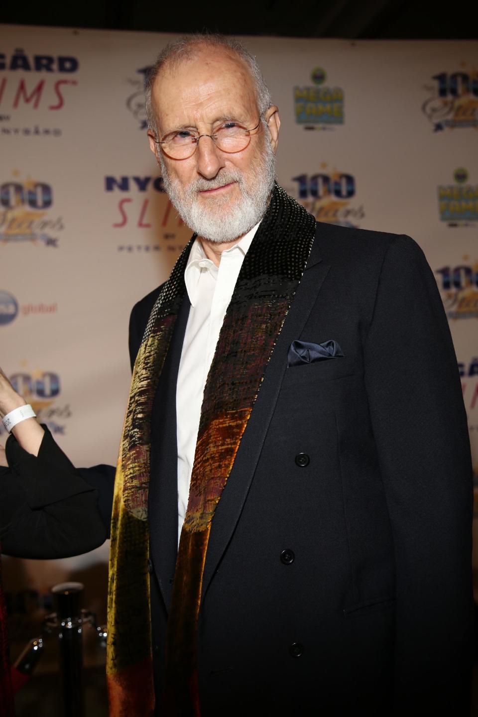 FILE - In this March 2, 2014 file photo, James Cromwell arrives at the 24th Night of 100 Stars Oscars Viewing Gala at The Beverly Hills Hotel in Beverly Hills, Calif. Cromwell will receive a lifetime achievement award from the Humane Society of the United States on Saturday, March 29, 2014, in Beverly Hills, Calif. "He's been a friend to the HSUS and to animals for decades. He is somebody who has used his fame and platform for farm animal protection, animals used and abused in labs, horses who are used for horse racing, you name it, if an animal is in trouble, he is there," said Michelle Cho of the HSUS. (Photo by Annie I. Bang /Invision/AP, file)