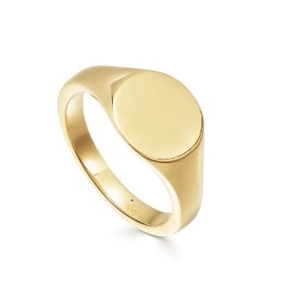 Gold signet ring, £89, Missoma 