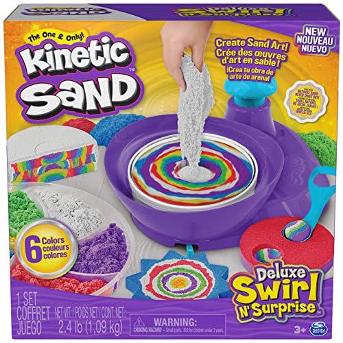 28) Kinetic Sand, Deluxe Swirl N’ Surprise Playset