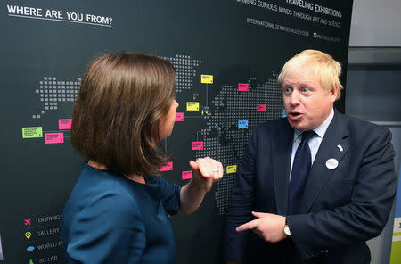 Britain's Foreign Secretary Boris Johnson visits Trinity College, Dublin, Ireland November 17, 2017. REUTERS/Brian Lawless/Pool