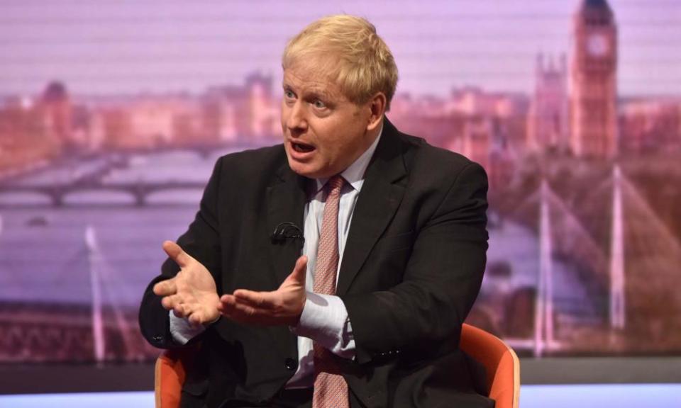 Boris Johnson on the Andrew Marr show