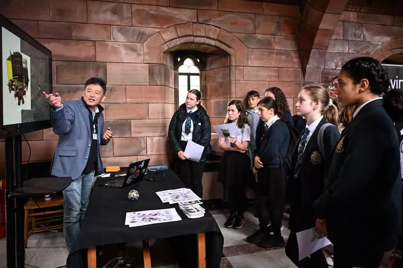 Dumfries schoolchildren learning about JAXA’s Lunar Rover robot and Japan’s space mission