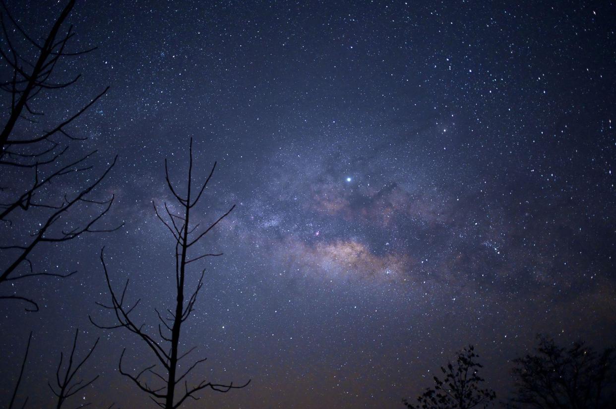 This long-exposure photograph shows the Milky Way in the sky above Taungdwingyi, nearly 100km from Naypyidaw, on early March 10, 2019: YE AUNG THU/AFP via Getty Images