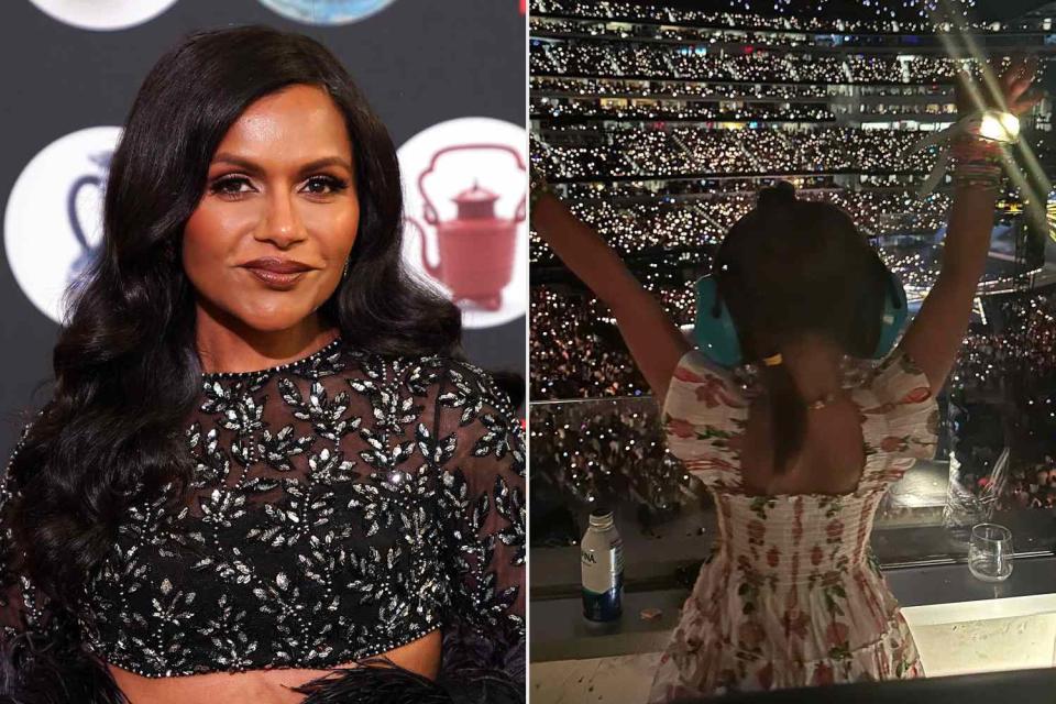 <p>Leigh Vogel/Getty; Mindy Kaling/Instagram</p>