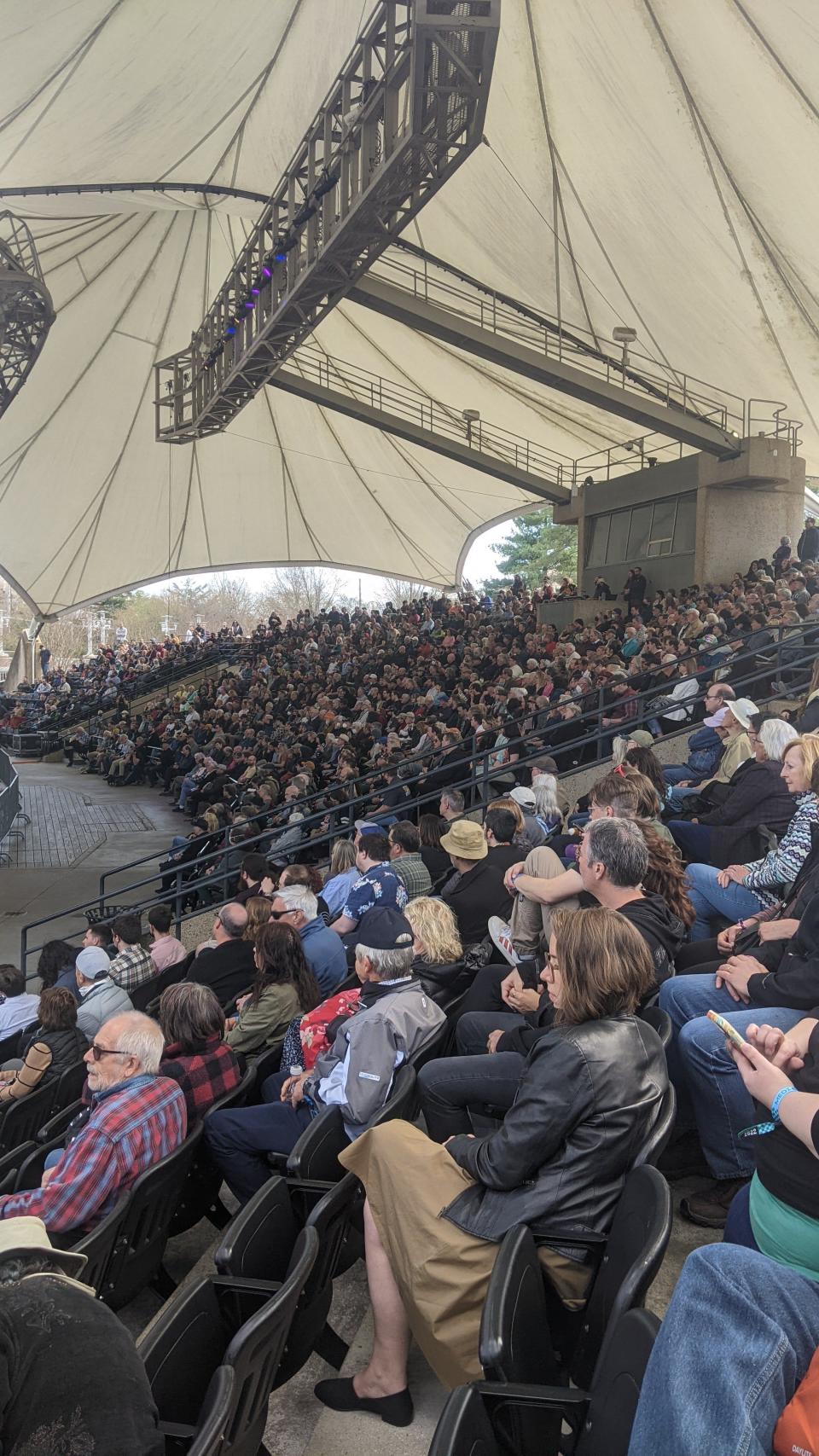 The standing-room-only crowd at World's Fair Park for the free kick-off concert for Big Ears 2022.