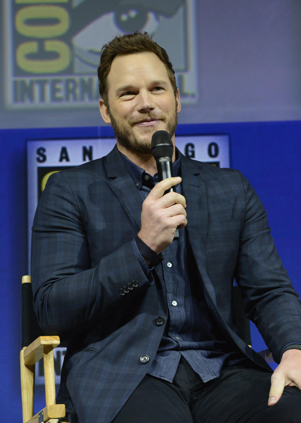 &nbsp;Chris Pratt speaks onstage&nbsp;during Comic-Con International 2018 in July. (Photo: Albert L. Ortega via Getty Images)