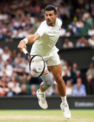 <p>Julian Finney/Getty</p> Novak Djokovic in London on July 8, 2024