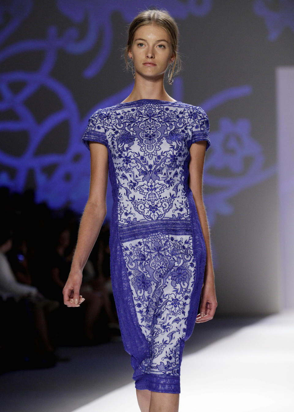 The Tadashi Shoji Spring 2013 collection is modeled during Fashion Week in New York, Thursday, Sept. 6, 2012. (AP Photo/Richard Drew)