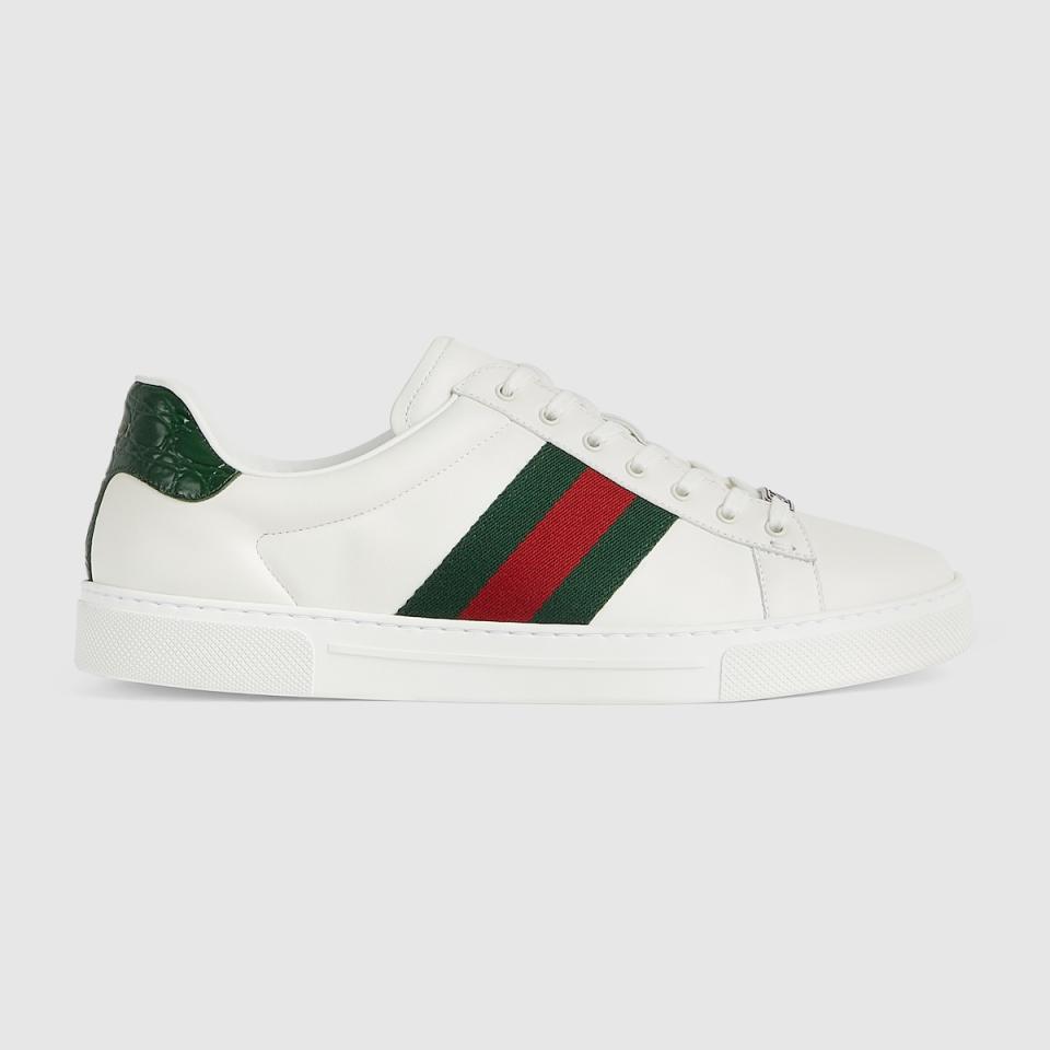 <p><a href="https://go.redirectingat.com?id=74968X1596630&url=https%3A%2F%2Fwww.gucci.com%2Fus%2Fen%2Fpr%2Fmen%2Fshoes-for-men%2Fsneakers-for-men%2Flow-top-sneakers-for-men%2Fmens-gucci-ace-sneaker-with-web-p-757892AACAG9055&sref=https%3A%2F%2Fwww.esquire.com%2Fstyle%2Fmens-accessories%2Fg2538%2Fluxury-sneaker-brands-worth-spending-money%2F" rel="nofollow noopener" target="_blank" data-ylk="slk:Shop Now;elm:context_link;itc:0;sec:content-canvas" class="link ">Shop Now</a></p><p>Men's Gucci Ace sneaker with Web</p><p>gucci.com</p><p>$870.00</p>