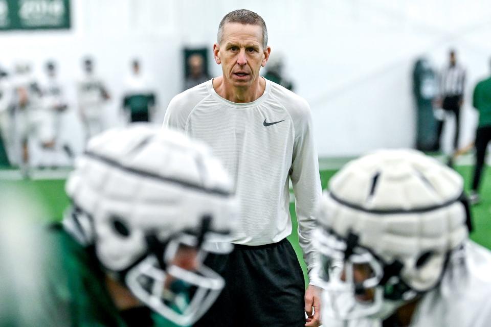 Jay Johnson begins his third season as MSU's offensive coordinator, for the first time with an experienced quarterback and the full complement of weapons throughout the offense.