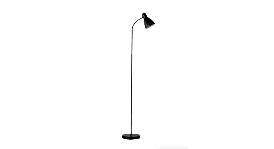 This matte black lamp is subtle and space saving for poorly lit rooms. 