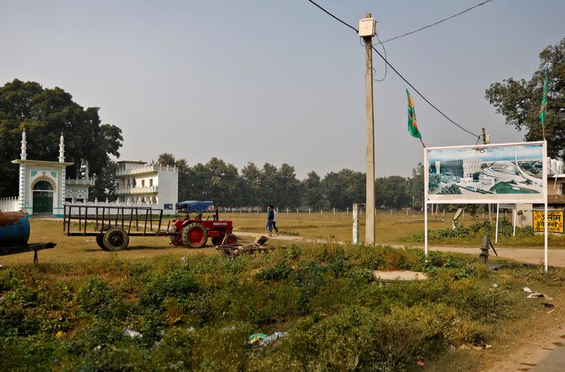 FILE PHOTO: A view of a site that was allotted by authorities for a new mosque, about 15 miles from the Hindu Ram Temple, in Ayodhya