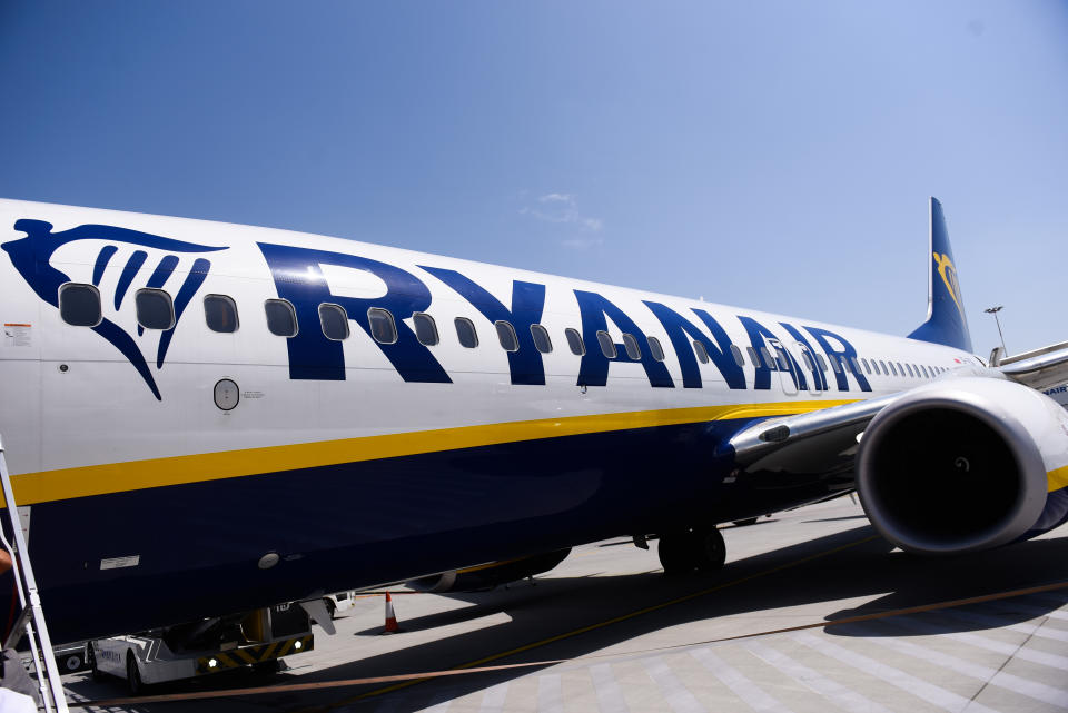 KRAKOW, POLAND - 2019/06/13: Ryanair Boeing 737-800 Aircraft seen at the Krakow John Paul II International Airport. (Photo by Omar Marques/SOPA Images/LightRocket via Getty Images)