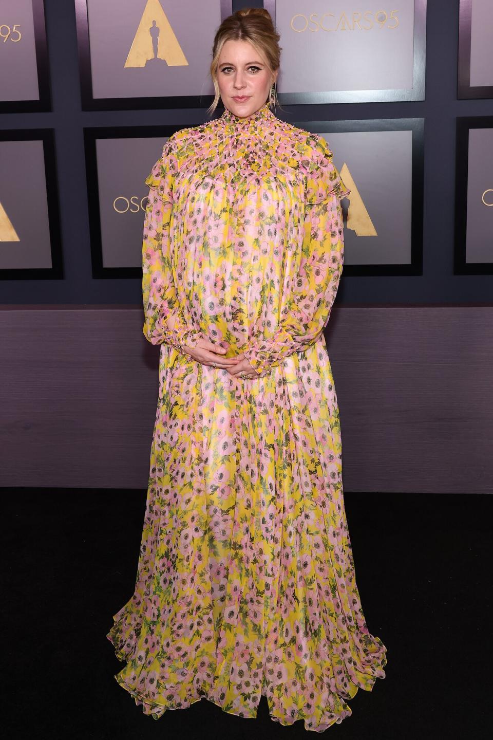 Greta Gerwig attends the Academy of Motion Picture Arts and Sciences 13th Governors Awards at Fairmont Century Plaza on November 19, 2022 in Los Angeles, California.