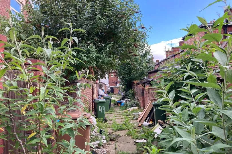 Fly-tipping and rubbish dumped in the streets and alleyways of the St Peters area of Ashton-under-Lyne