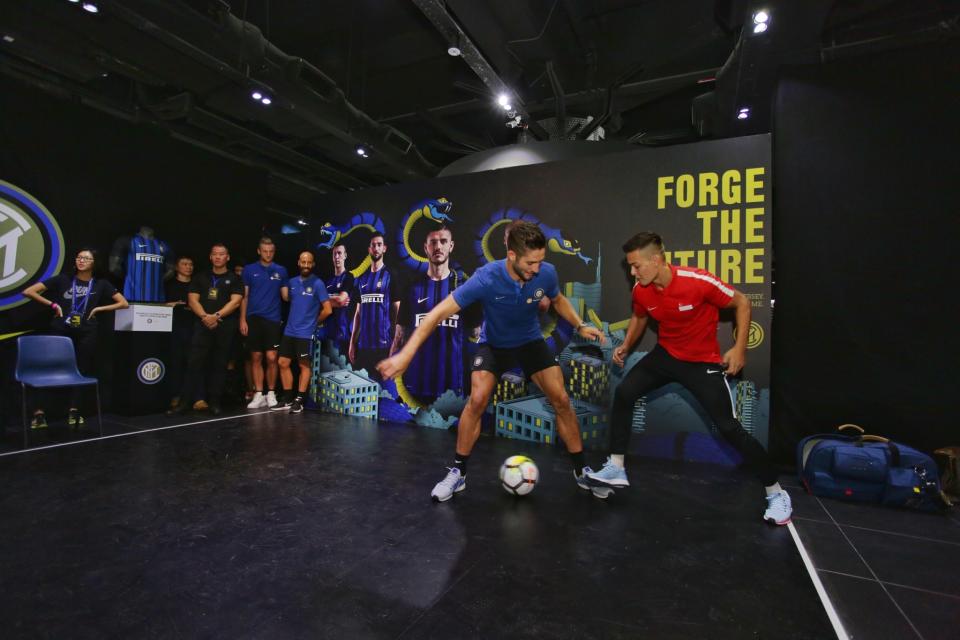 <p>Inter Milan players at a fan event. Photo: Nike </p>