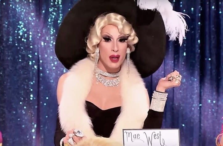 What made it so great: Like Little Edie, Mae West had a larger-than-life personality that gave Alaska a lot to work with. But Alaska didn't just rely on Mae's trademark phrases and body language to get by, she truly made it her own — making her contemporary and more outrageous. Possibly the best joke: 
