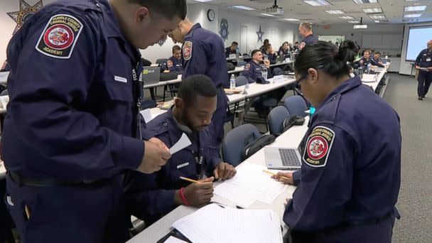 PHOTO: Police recruits attend a class at the Fairfax, Virginia police academy. (ABC News)