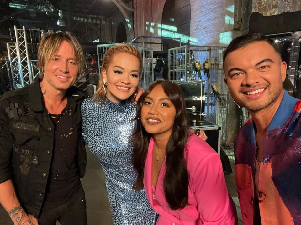 Keith Urban, Rita Ora, Jessica Mauboy and Guy Sebastian.