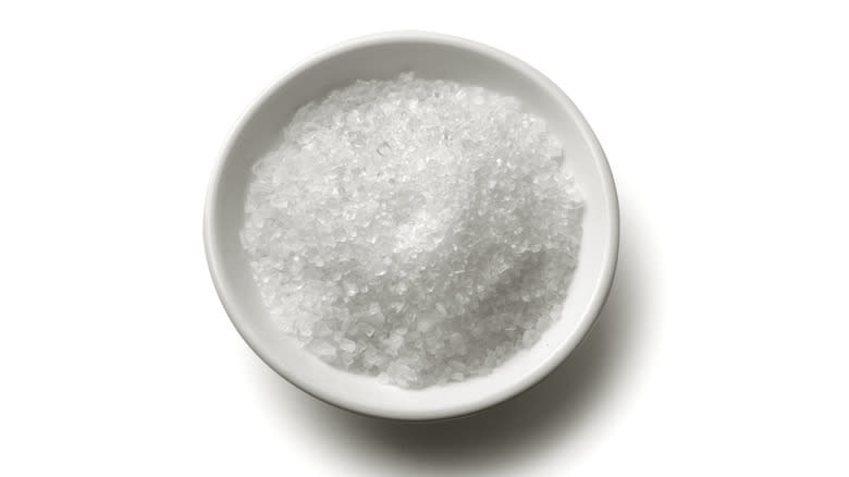 A bowl of sea salt