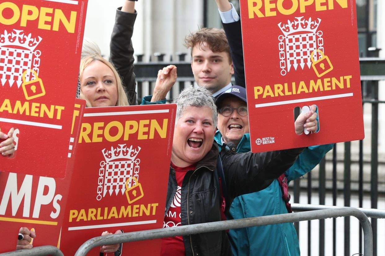 Protesters celebrated the ruling outside the Supreme Court: PA