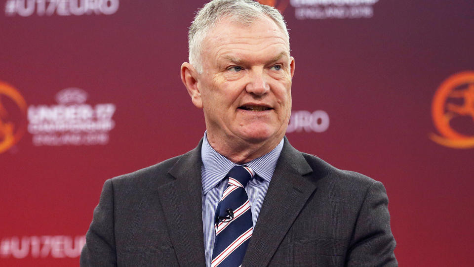 Greg Clarke, pictured here at the 2018 UEFA European Under-17 Championship draw.