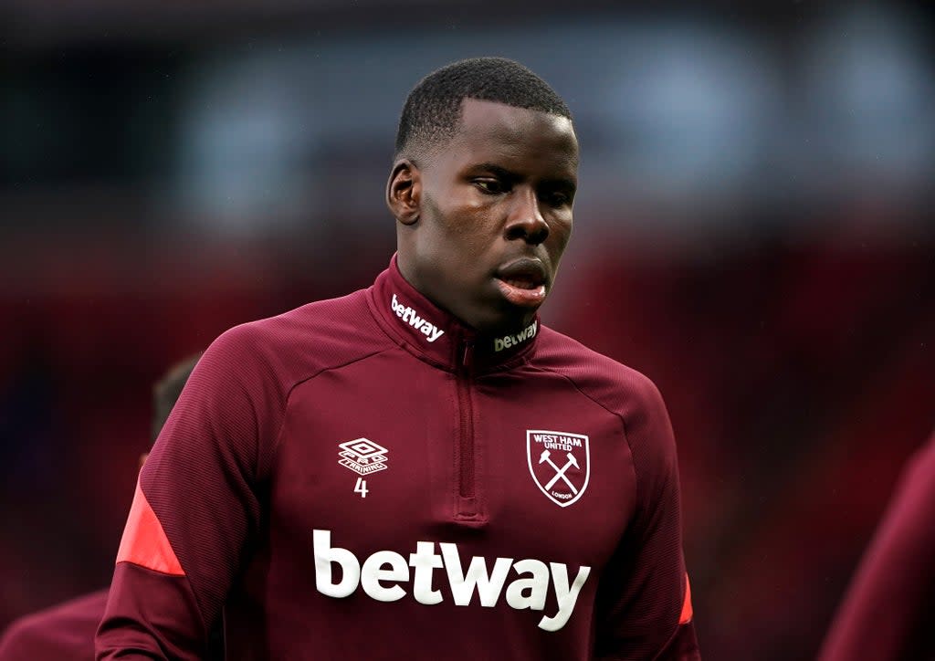 Kurt Zouma, the West Ham defender, has admitted kicking his cat (Zac Goodwin/PA) (PA Wire)