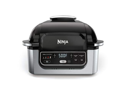 Ninja IG601 Foodi XL 7-in-1 Indoor Grill Combo with 12 Piece Knife