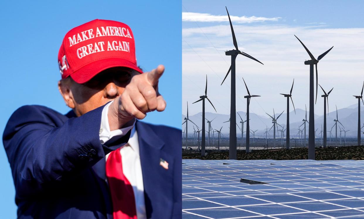 <span>Donald Trump has a habit of attacking green energy sources.</span><span>Composite: AP, Getty Images</span>