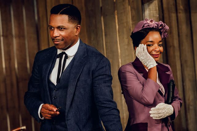 <p>Marc J. Franklin</p> Leslie Odom, Jr. (left) and Kara Young in <em>Purlie Victorious</em>