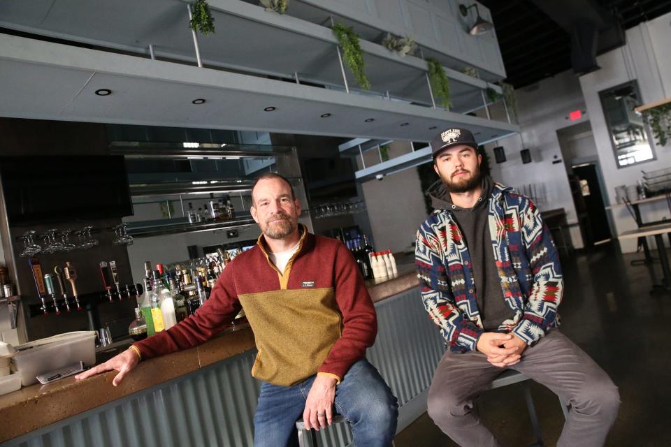 Lithermans Brewing Company and Bar-B-Q, two Concord-based businesses, are teaming up to open a restaurant and taproom on Congress Street in Portsmouth. The two businesses are moving into the space formerly inhabited by The District, which closed at the end of October. Lithermans co-owner Erin Inman, left, and 603 Bar-B-Q founder Ben Normandeau are excited to take on the endeavor together.