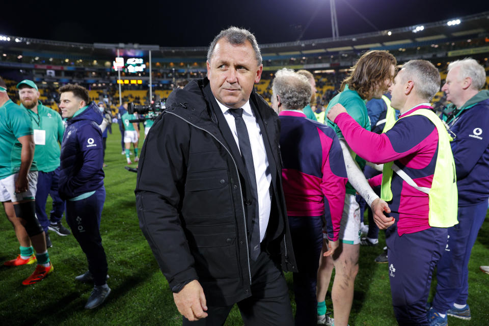 Pictured here, All Blacks coach Ian Foster after his side's third Test defeat to Ireland in Wellington.