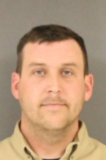 FILE - This Feb. 5, 2020, booking photo provided by Hinds County Detention Center shows former wrestler Brett DiBiase in Raymond, Miss. DiBiase pleaded guilty Thursday, March 2, 2023, to a federal charge related to misspending of welfare money that was supposed to help needy families in Mississippi. DiBiase faces up to five years in federal prison and a $250,000 fine for his plea to conspiracy to defraud the federal government. (Hinds County Detention Center via AP, File)