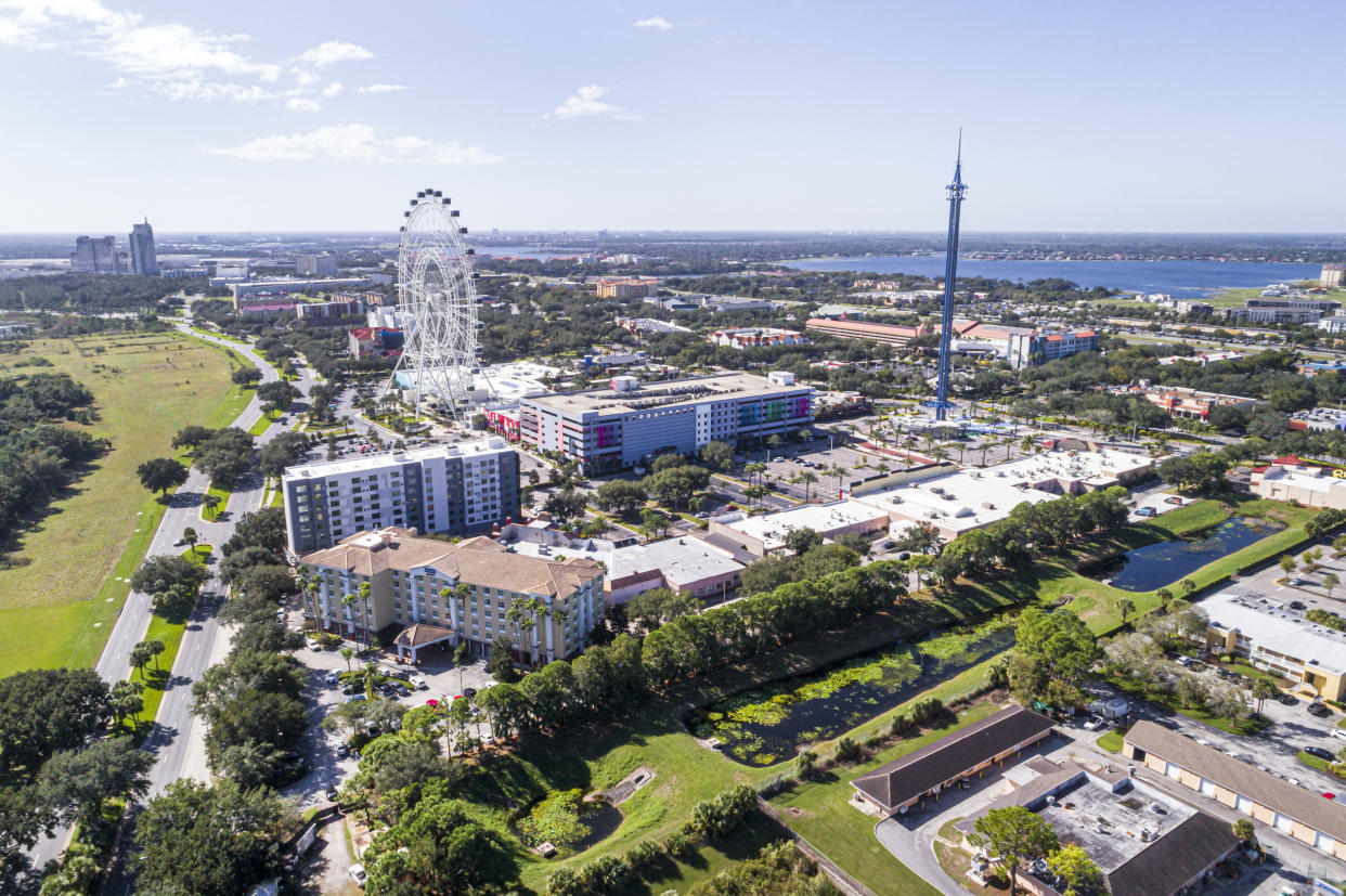 Vista aérea del ICON Park, en Orlando. (Photo by: Jeffrey Greenberg/Universal Images Group via Getty Images)