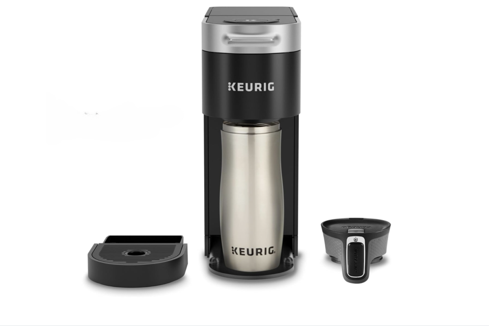 Keurig K-Slim with a travel mug