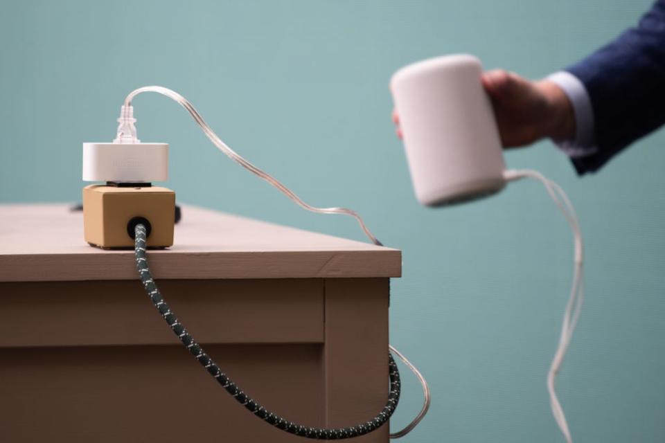 <p>Amazon’s new Smart Plug with a version of the Echo Plus during a launch event for Alexa products and services in Seattle</p> (AFP via Getty Images)