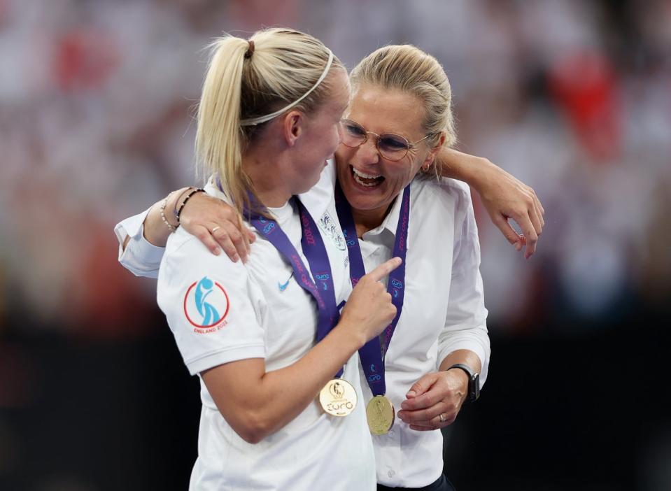 Sarina Wiegman said Mead is a player who brings ‘positive energy on and off pitch’ (Getty)