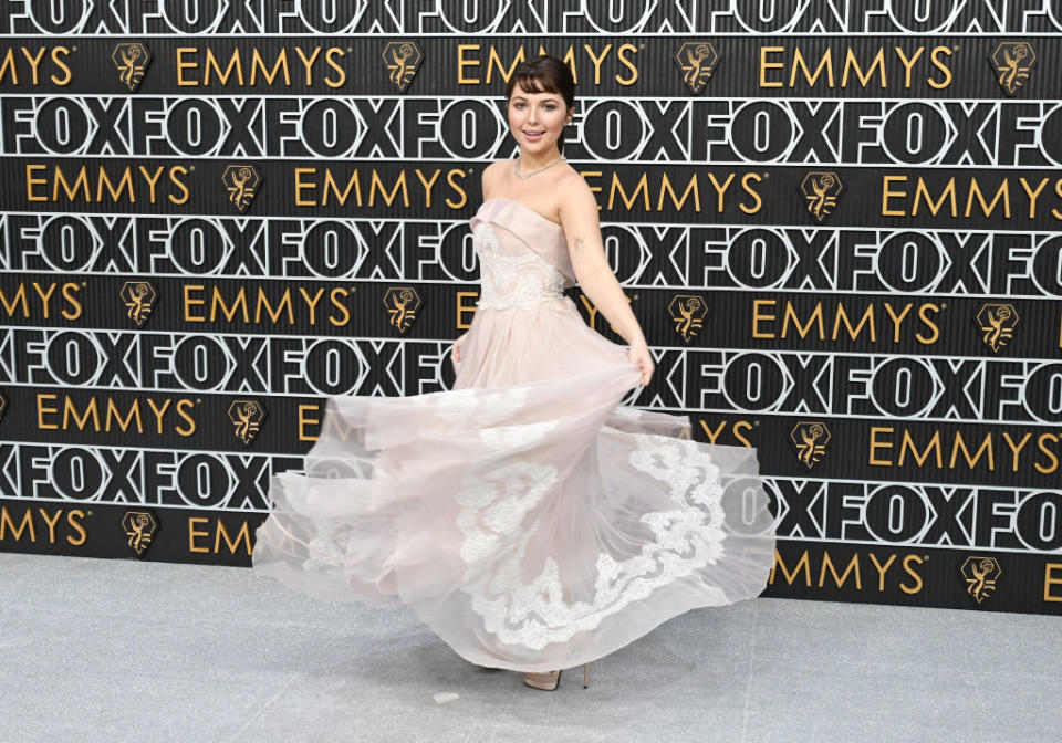 Sammi Hanratty at the 75th Primetime Emmy Awards held at the Peacock Theater on January 15, 2024 in Los Angeles, California. (Photo by Gilbert Flores/Variety via Getty Images)