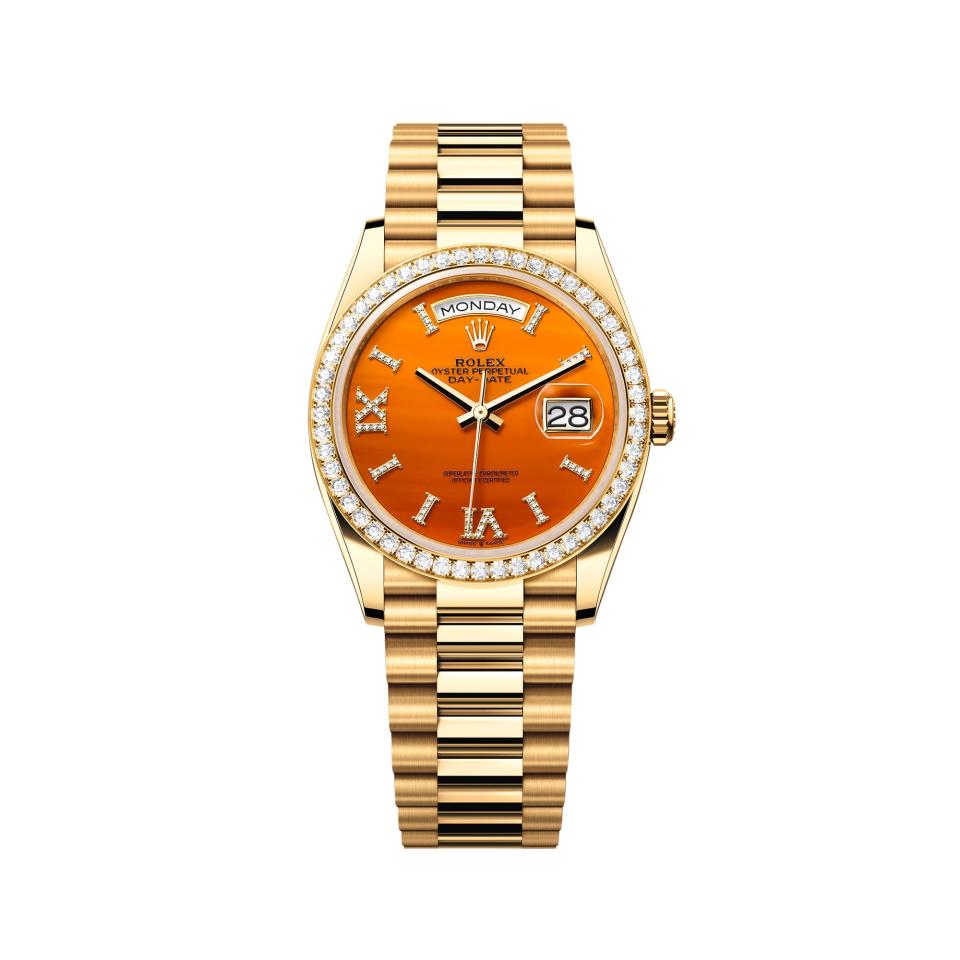 <p><a href="https://www.rolex.com/en-us/watches/day-date/m128238-0088" rel="nofollow noopener" target="_blank" data-ylk="slk:Shop Now;elm:context_link;itc:0;sec:content-canvas" class="link ">Shop Now</a></p><p>Day-Date 36</p><p>rolex.com</p><p>$43900.00</p>